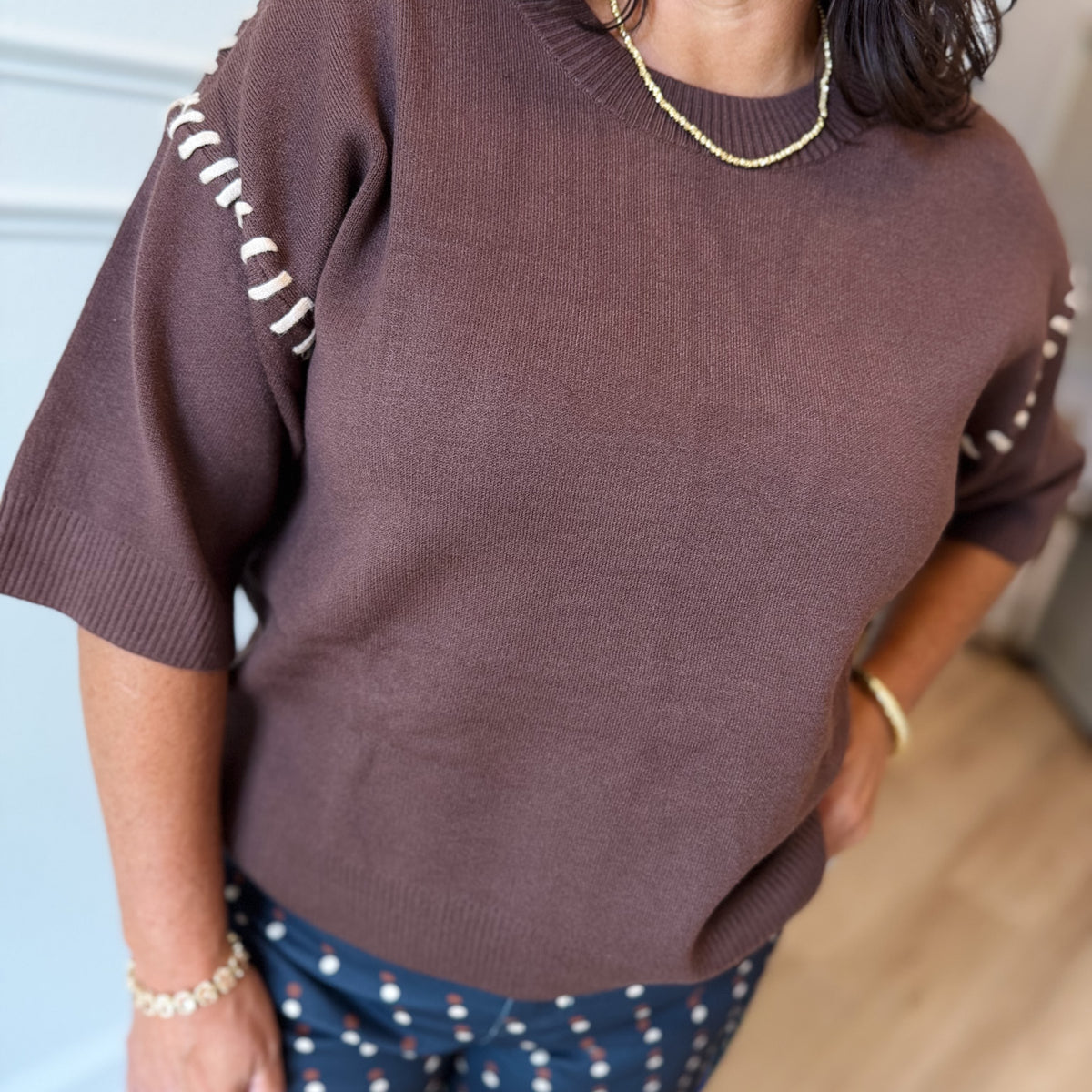 Cozy Stitch Sweater Top