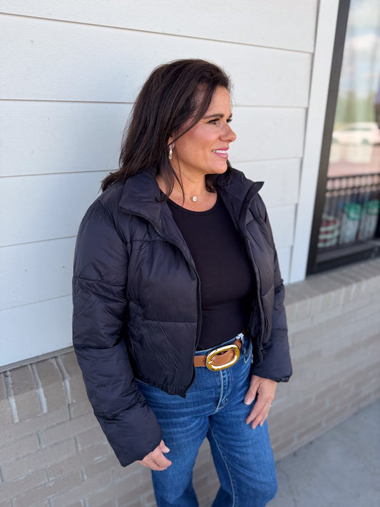 Luxe Nylon Puffer Jacket