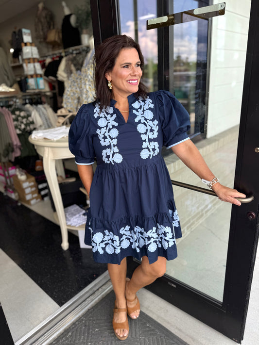 Puff Sleeve Detailed Dress