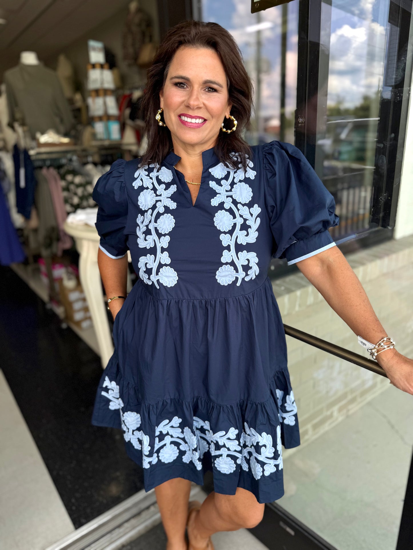 Puff Sleeve Detailed Dress