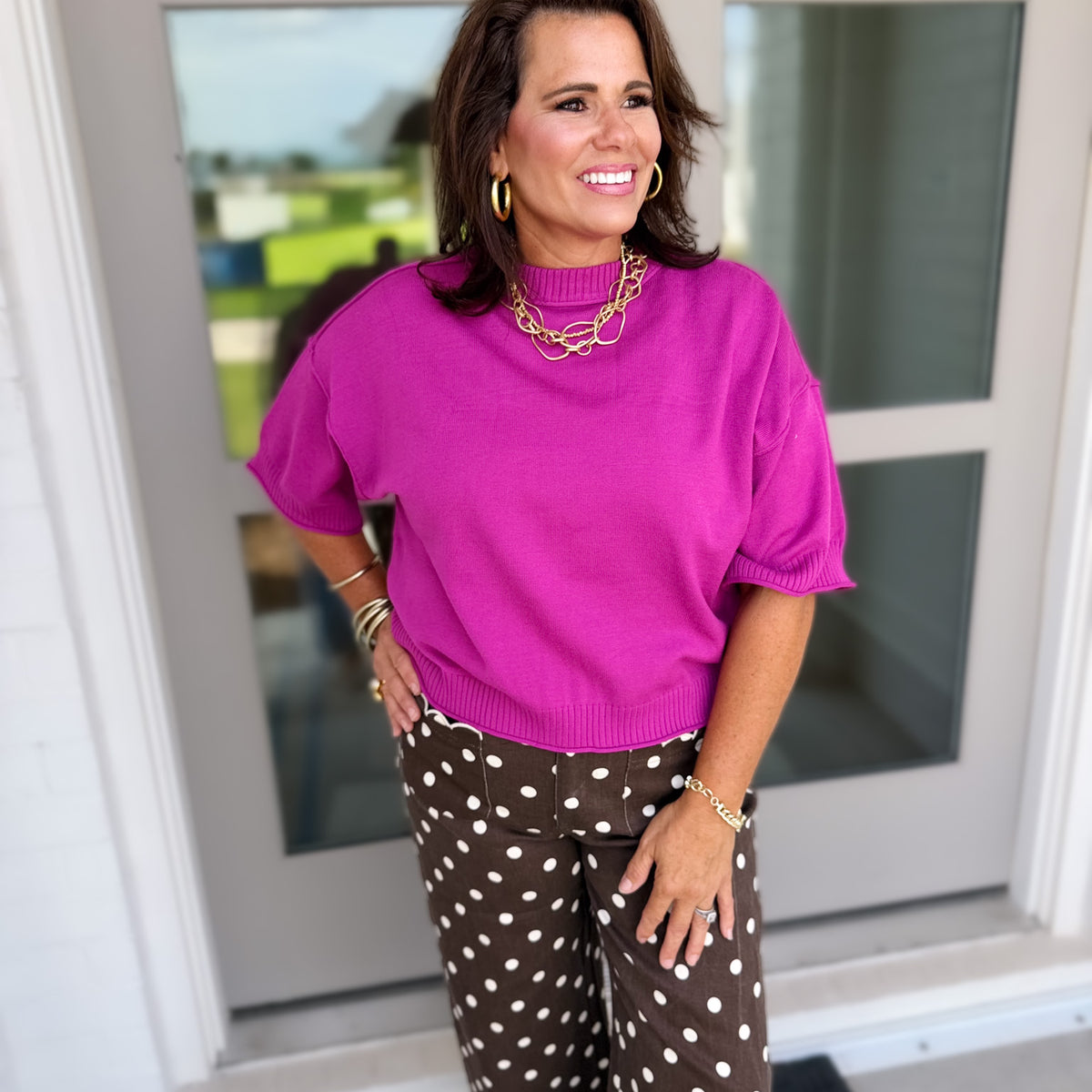 Simply Stunning Short Sleeve Sweater