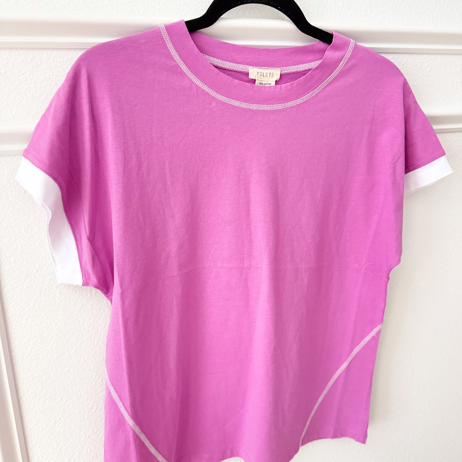 Contrast Trim Short-Sleeve Tee