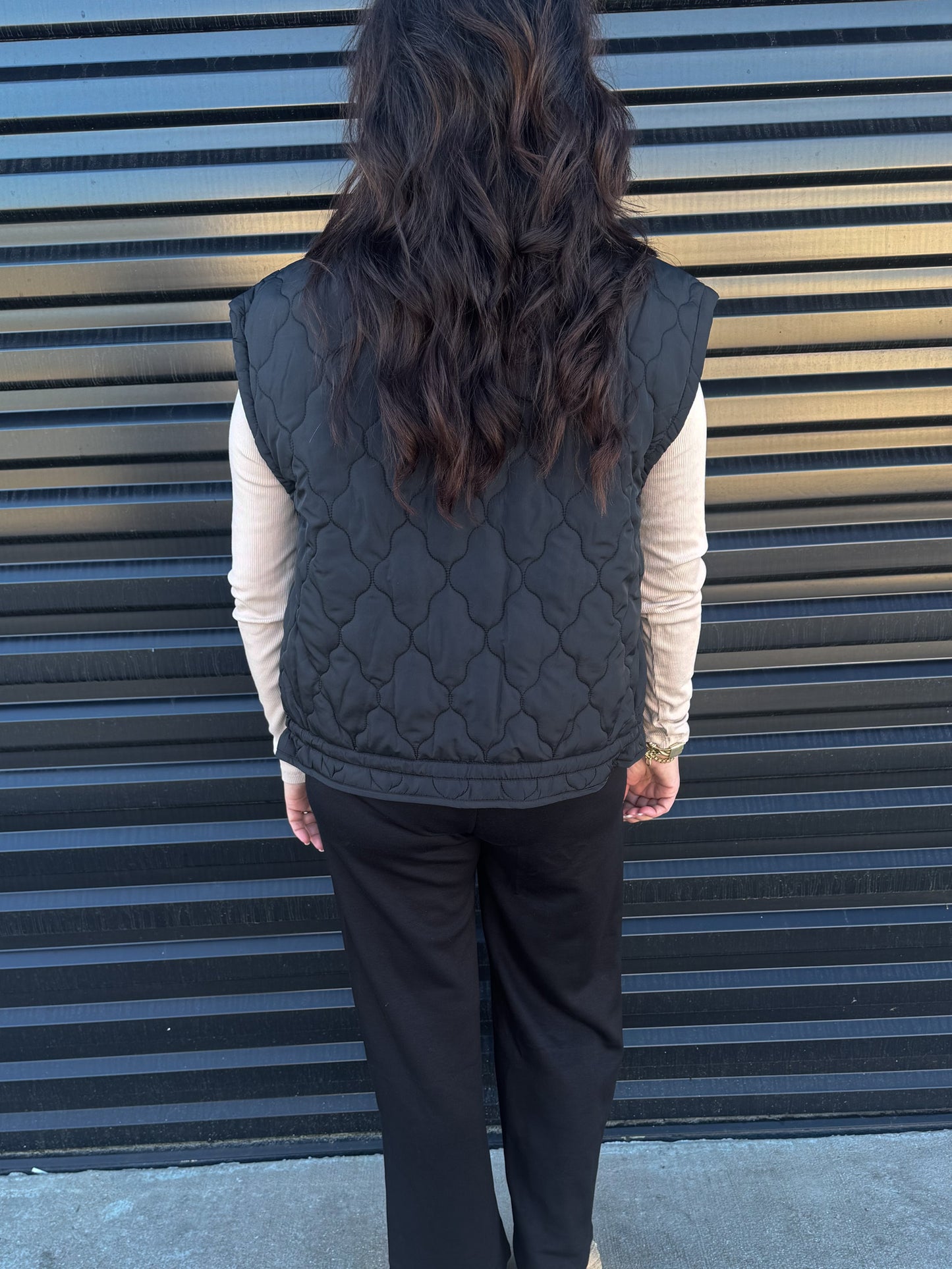 Everly Quilted Tie Puffer Vest