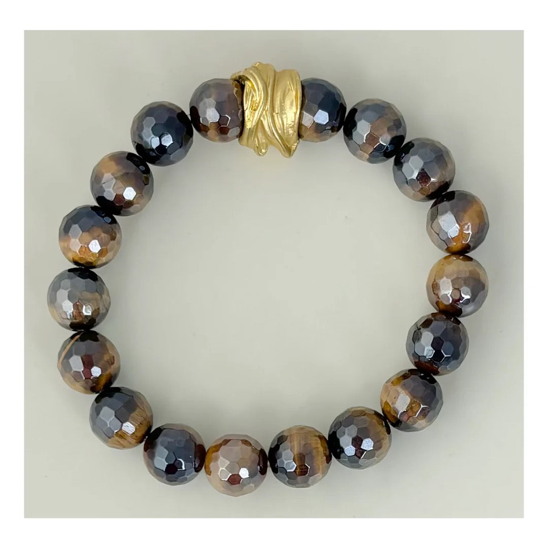 Brown Tiger Eye Beaded Bracelet