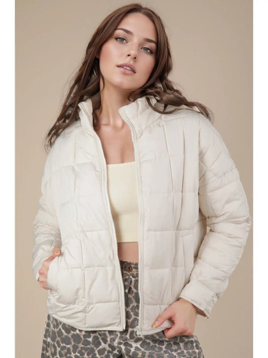 Sophisticated High-Neck Puffer Jacket