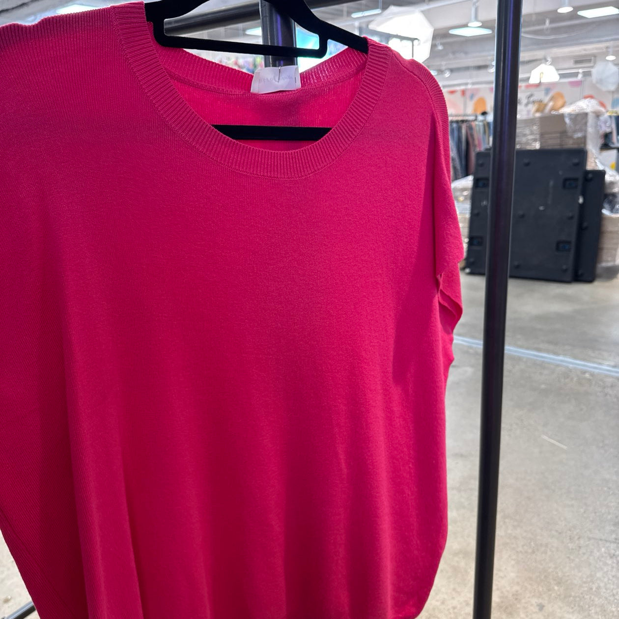 Solid Cap Sleeve Knit Top