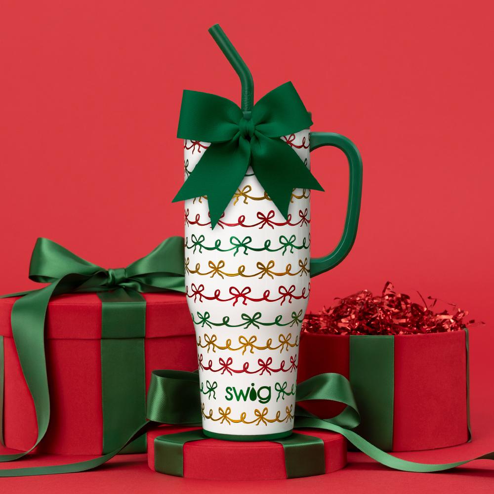 Christmas Bows Mega Mug 40oz ๐