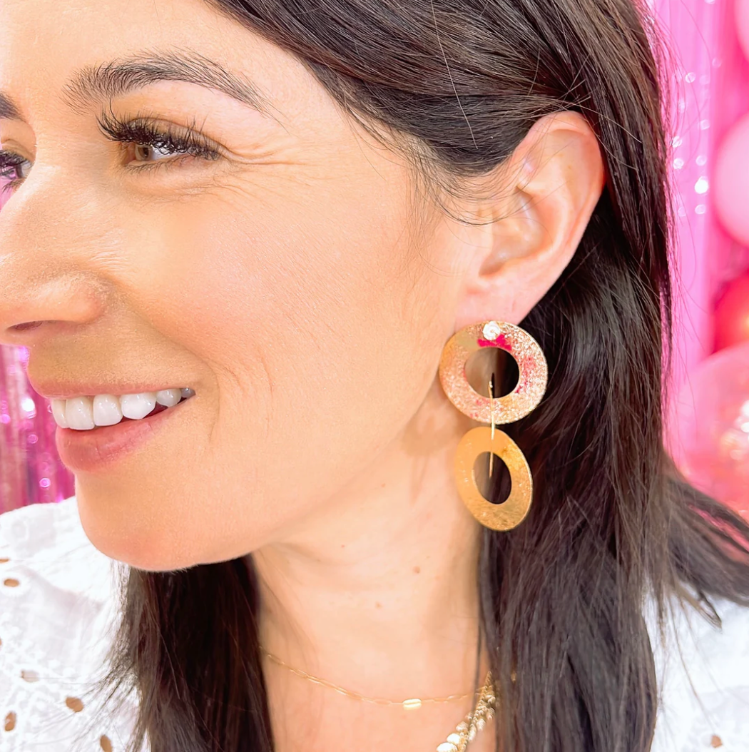 TS Oval Pearl Earrings