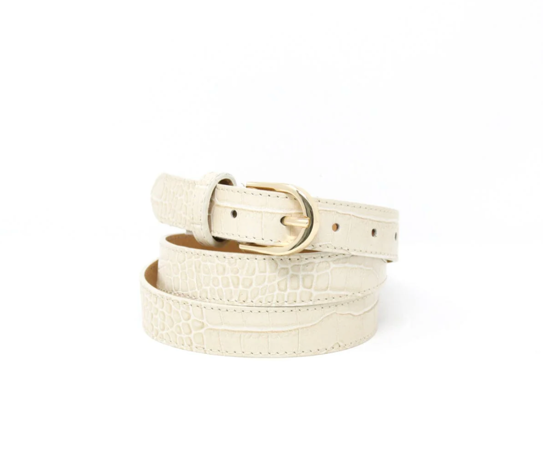 GF Leather belts Croc w/gold buckle