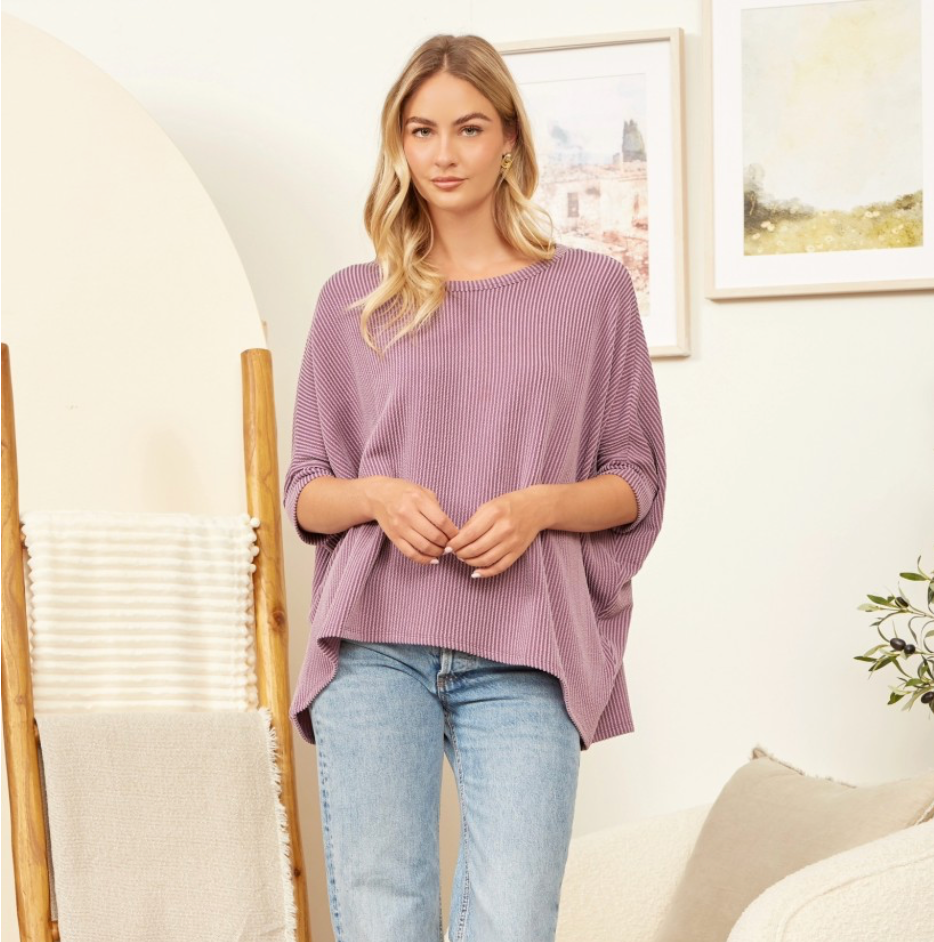 Ribbed Lilac Dreams Top
