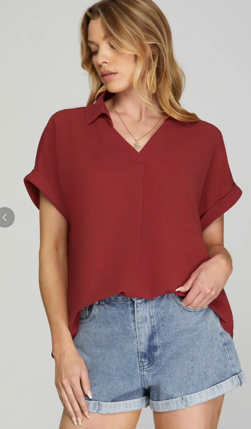 She+Sky Reddilicous Top