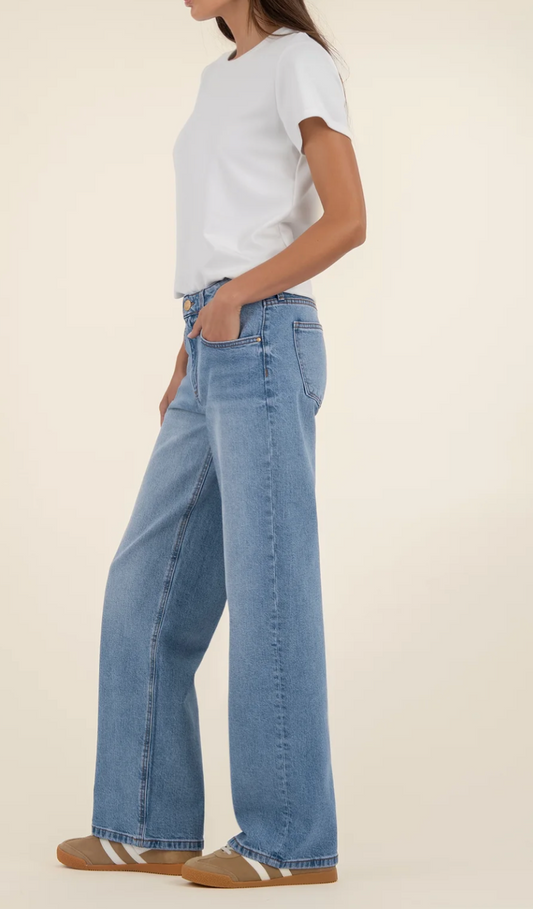 Kut Selena Baggy Low Rise Straight Denim