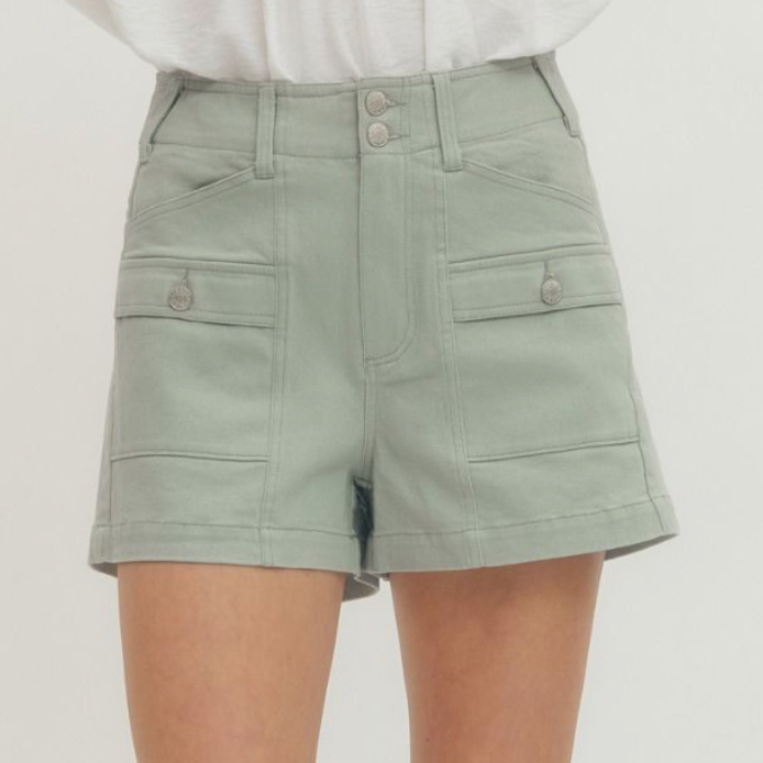 Solid Woven Shorts