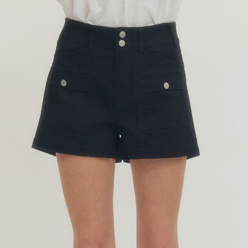Solid Woven Shorts