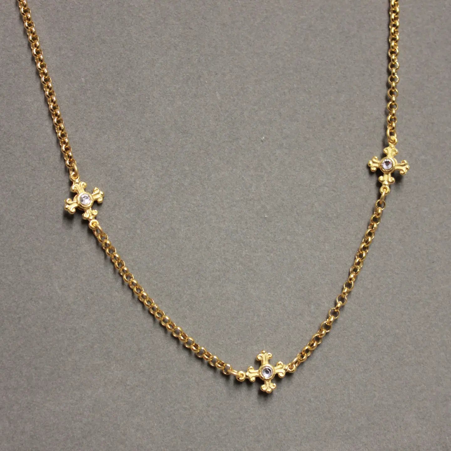WD CZ Cross Necklace