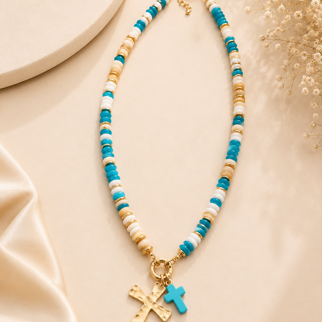 Shell Cross Necklace