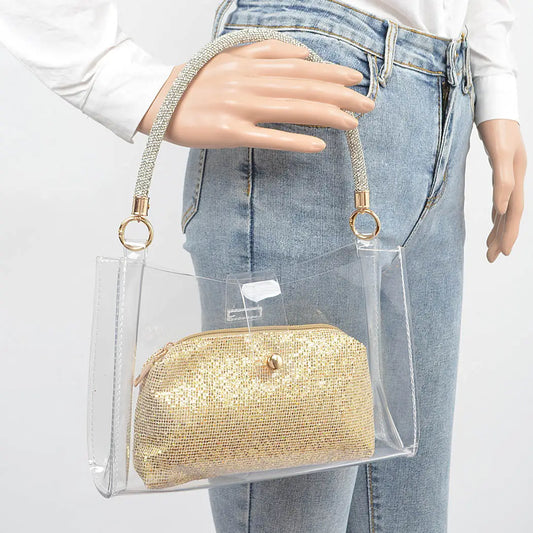 Clear Glitter Beam Bag