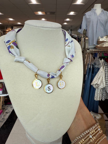 Scarf Necklace - Multi Charm