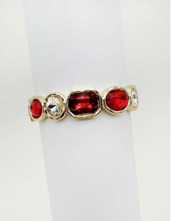 ✨ Holiday Radiance Glass Stone Bracelet Set!