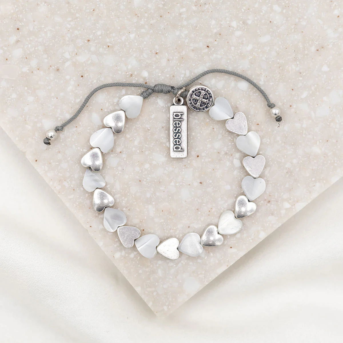 MSMH Sisters of the Heart Bracelet Stone/Silver