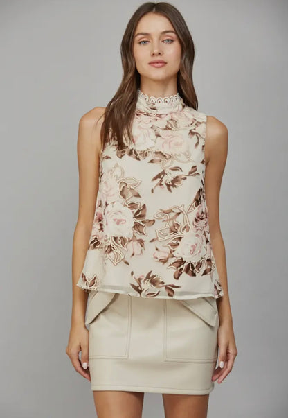 The Selene Scallop Velvet Top