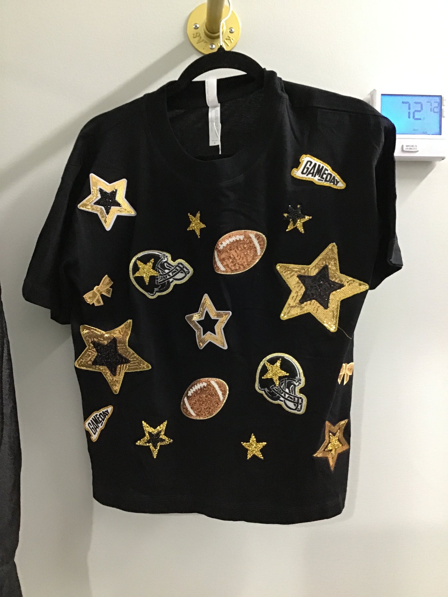 Black and Gold Gameday Tee shirt