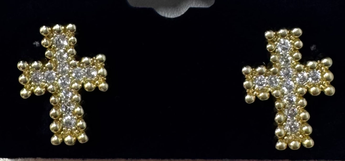 The Celeste Cross Studs