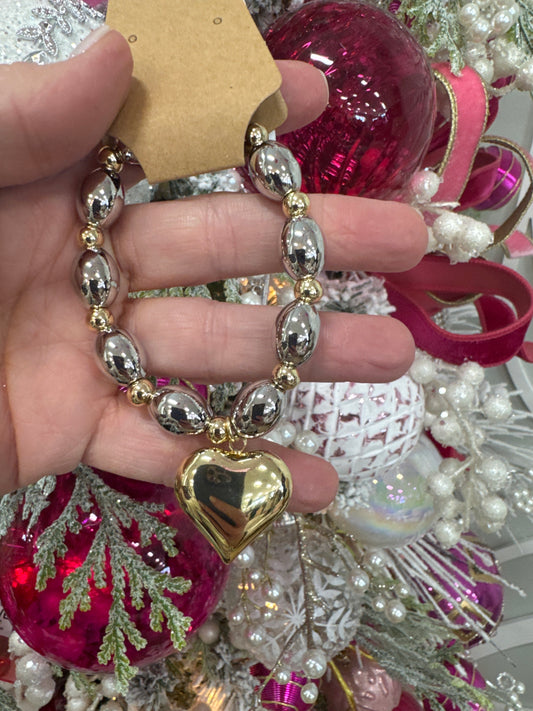 OMG puff heart bracelet