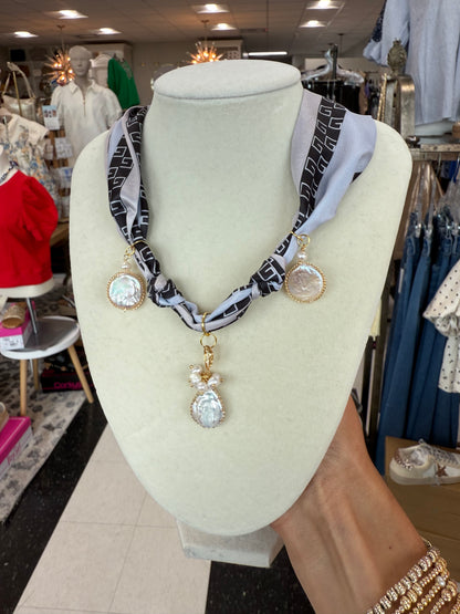 Scarf Necklace - Multi Charm