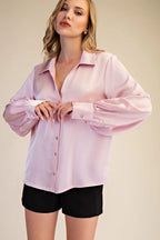 V Neck Collar Button Down Shirt!