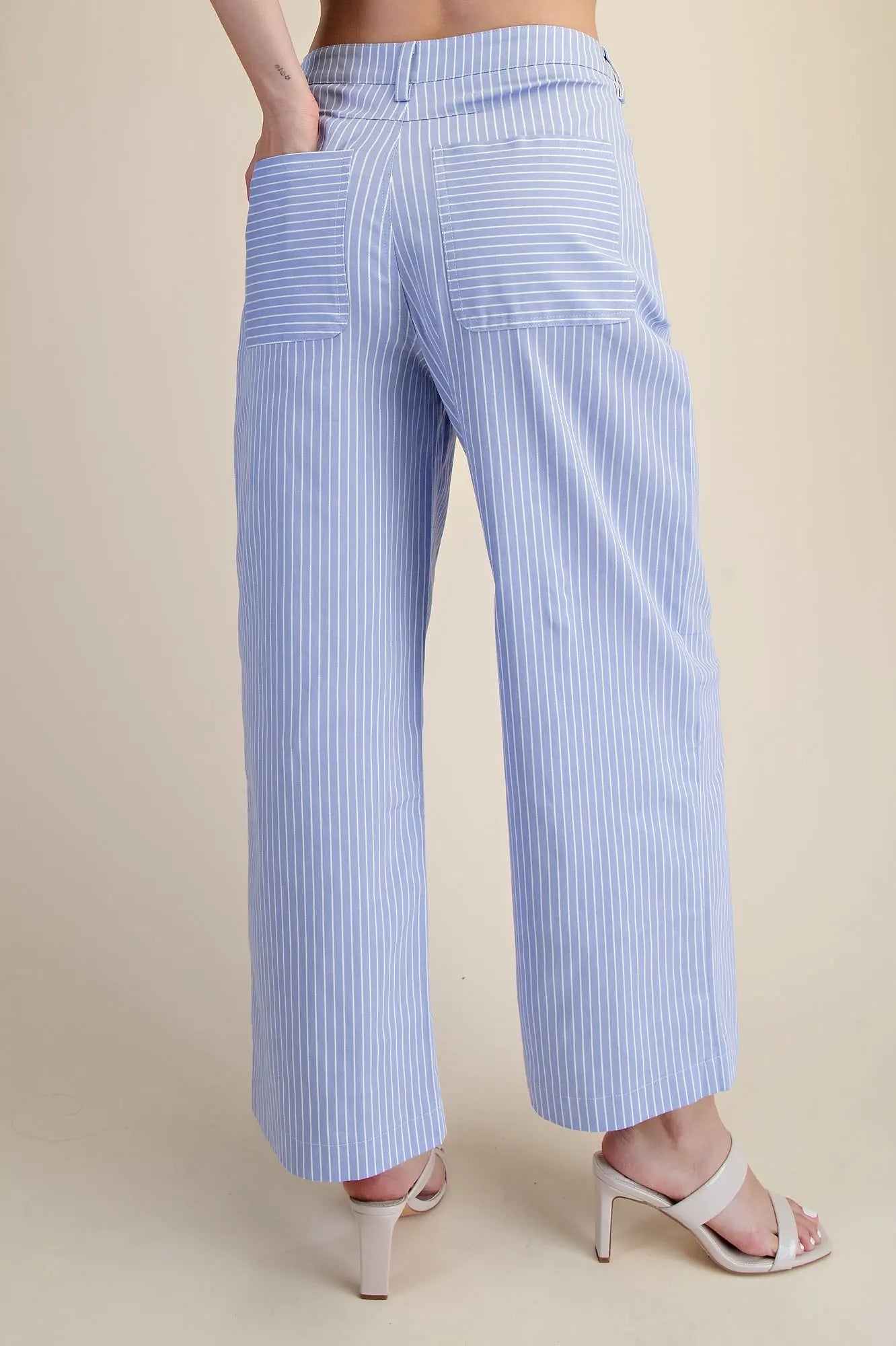 Janet Coastal Stripe Wide Leg Pants