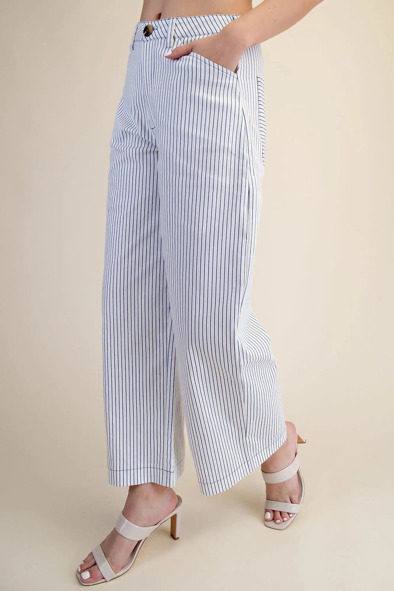 Janet Coastal Stripe Wide Leg Pants
