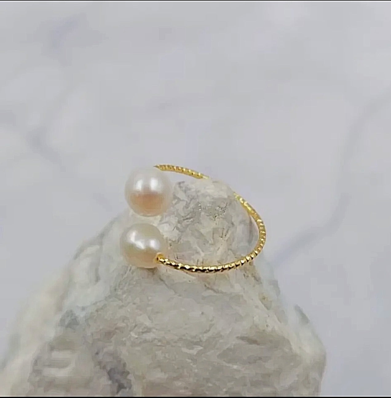 Fresh water pearl ring
