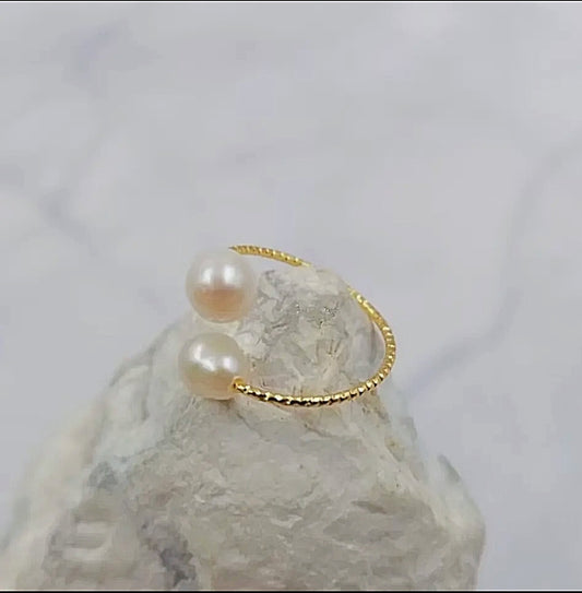 Fresh water pearl ring