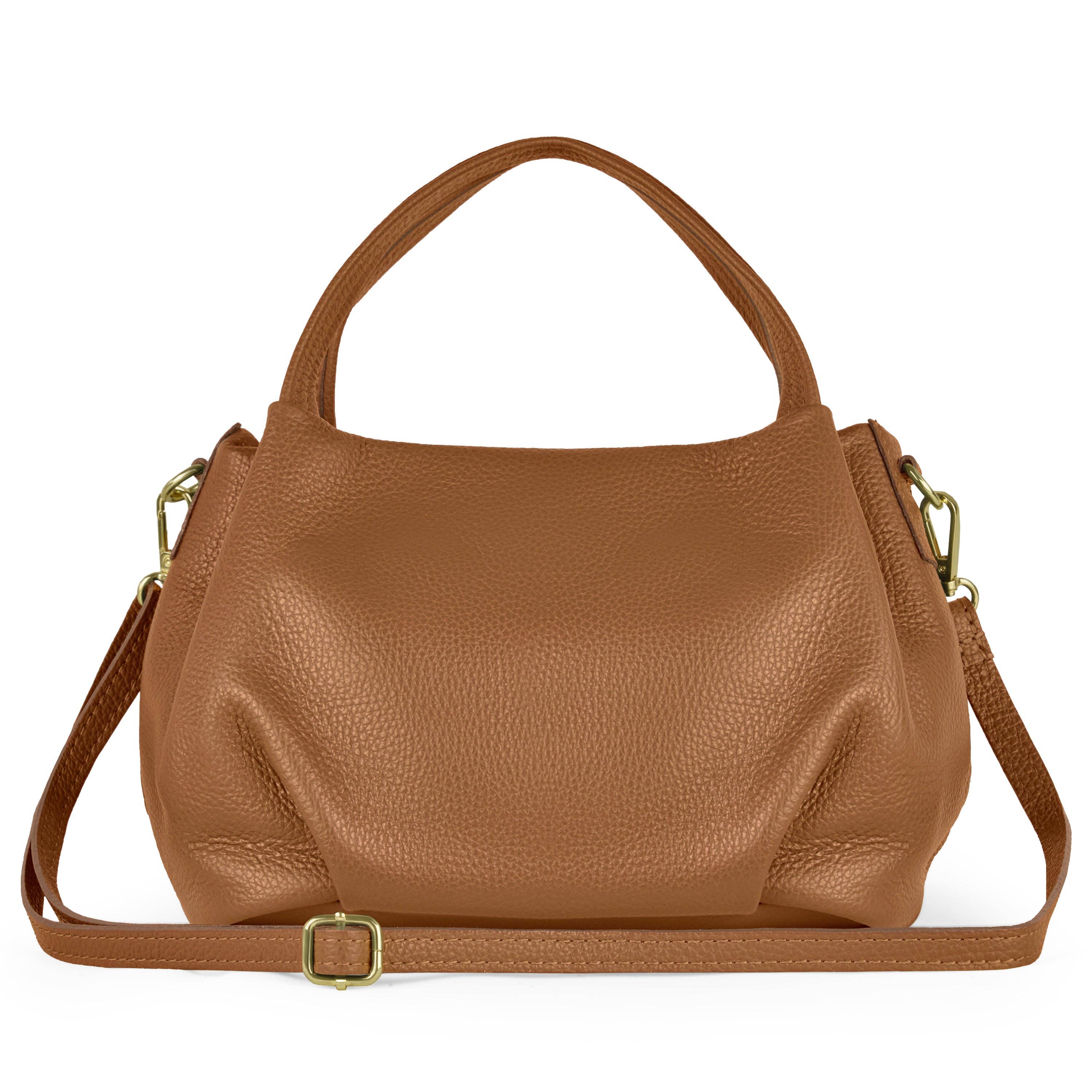 Italian Genuine Calf Leather Top-Handle Bag 322055