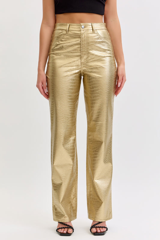 Gameday Gold Croc Jean