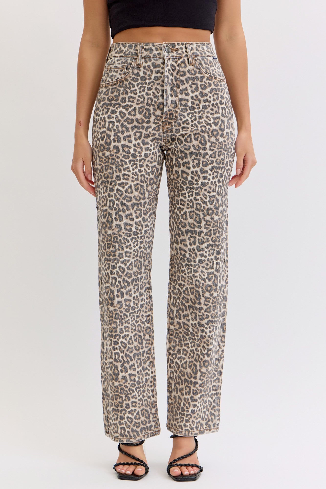 Cello Leopard Washed Jeans