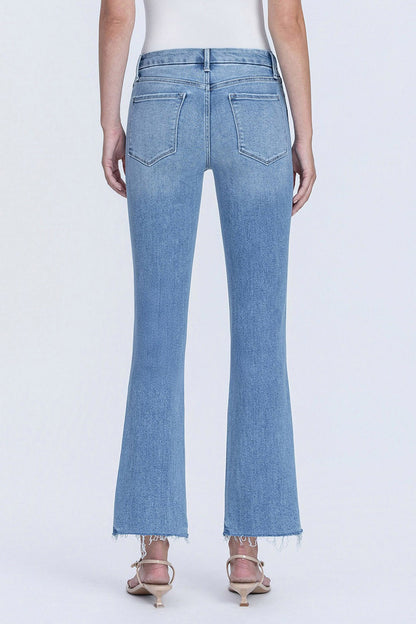 High Rise Medium Wash Kick Flare Jeans