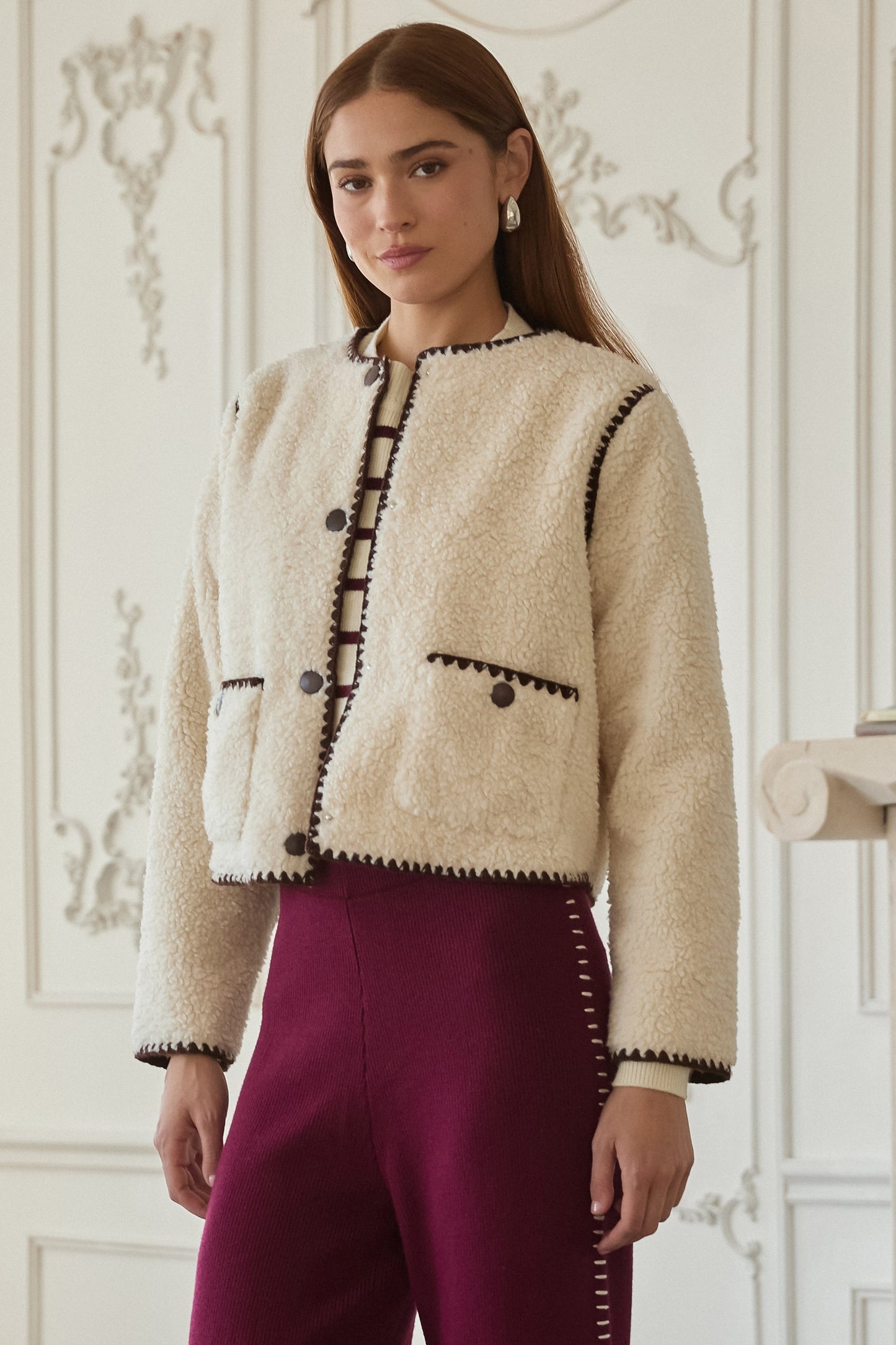 Whipstitch Sherpa Jacket