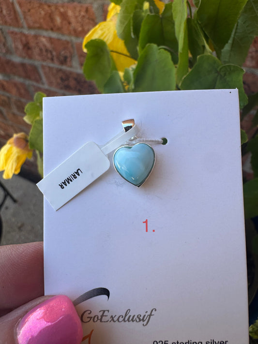Larimar heart necklace