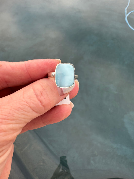 Larimar adjustable rings
