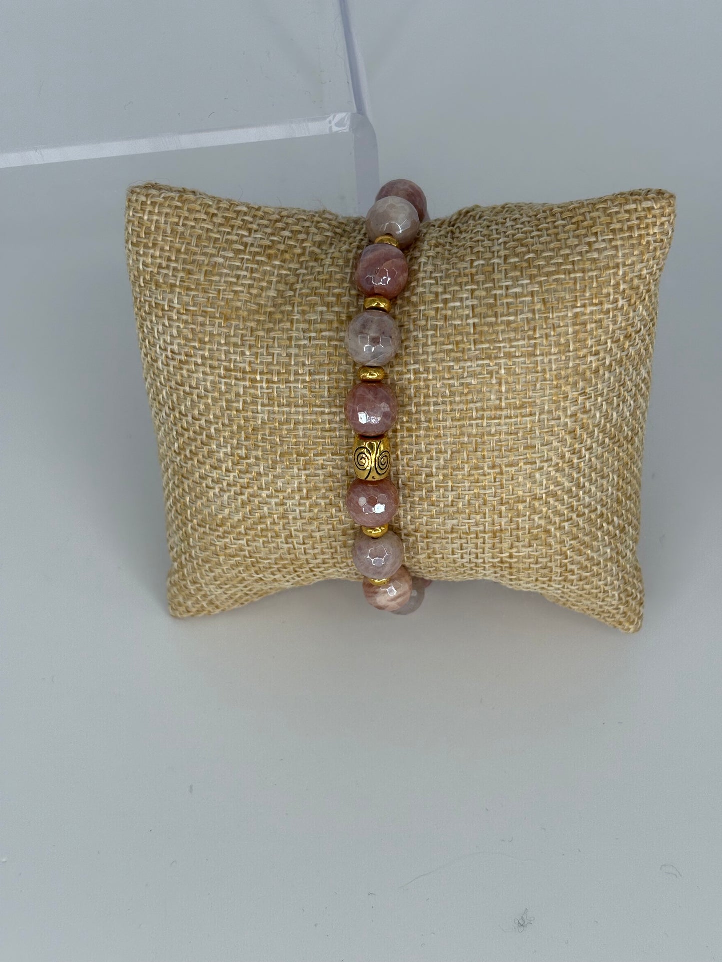 Sandstone Moonstone Bracelet -8mm