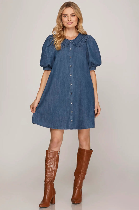 Denim Collared Dress