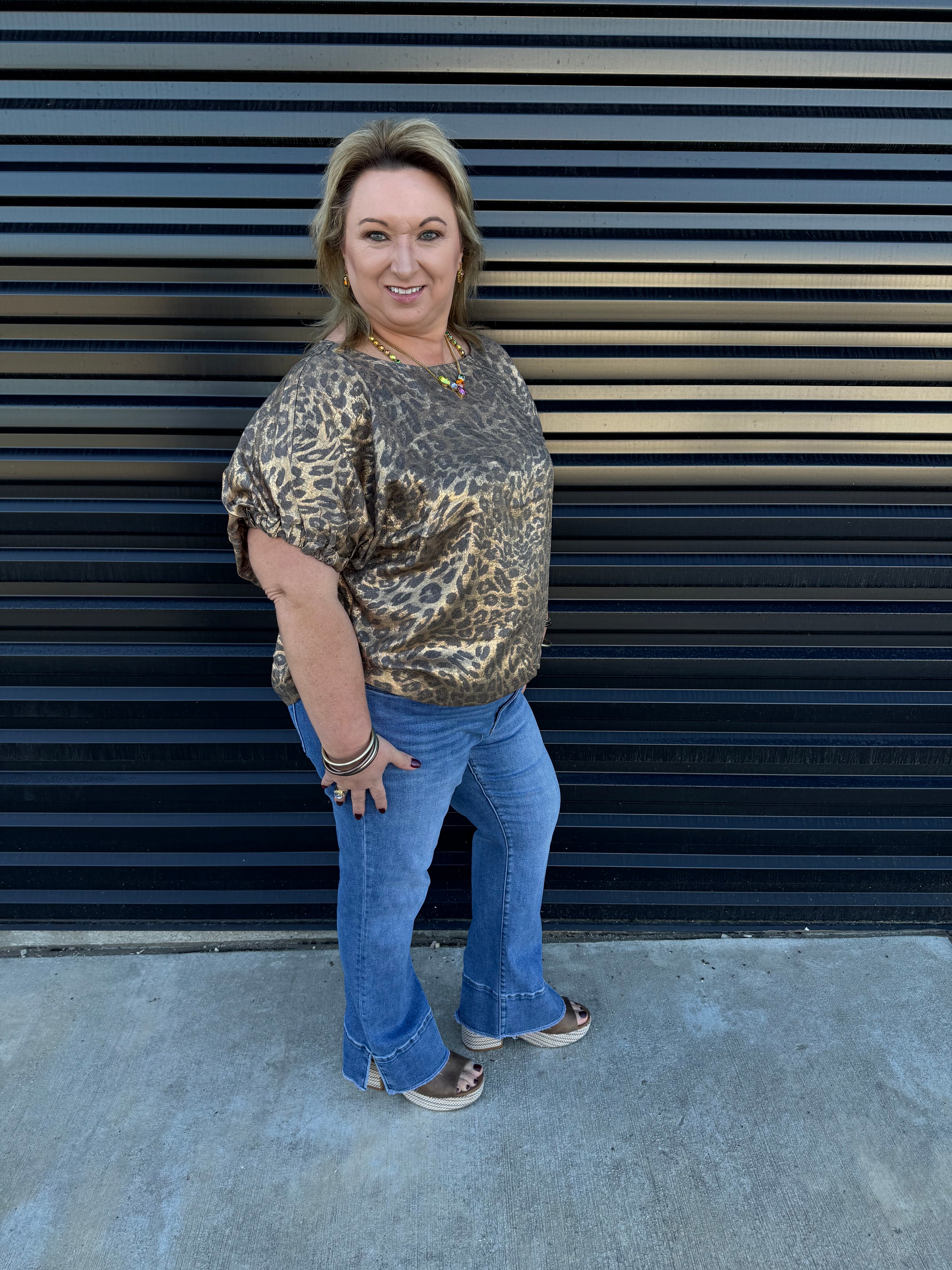 Leopard Toasted Oat Top