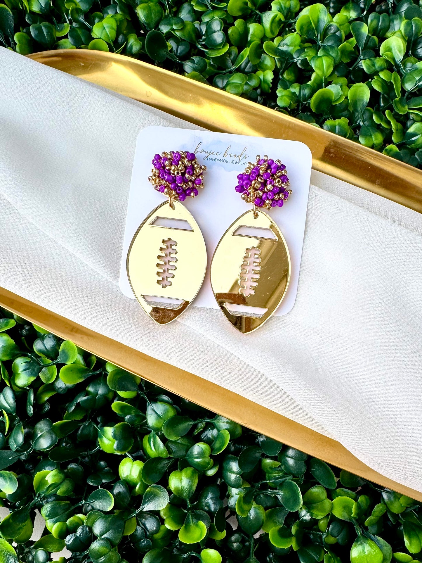 Gameday football earrings