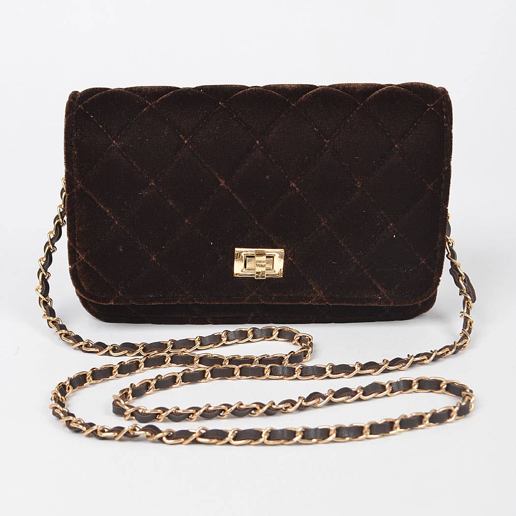 Quilted Velvet Shoulder Bag!