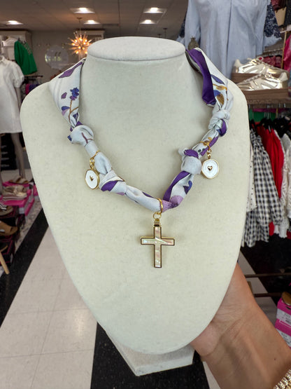 Scarf Necklace - Multi Charm