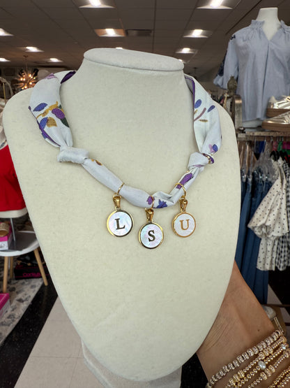 Scarf Necklace - Multi Charm