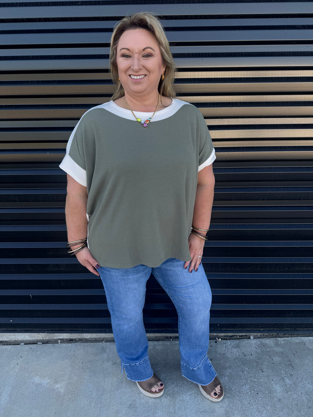 Carolyn color block top!