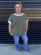 Carolyn color block top!